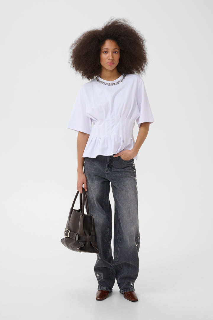 Gestuz - Gzinez Deco Tee 10911653 - 110601 - Bright White