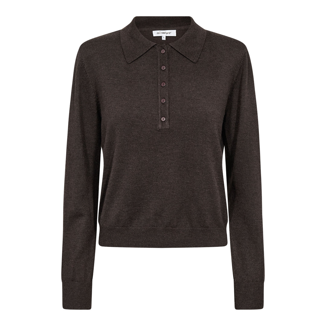 Co´Couture - Corycc Padded Polo Knit 500212 - 20003 - Dark Brown