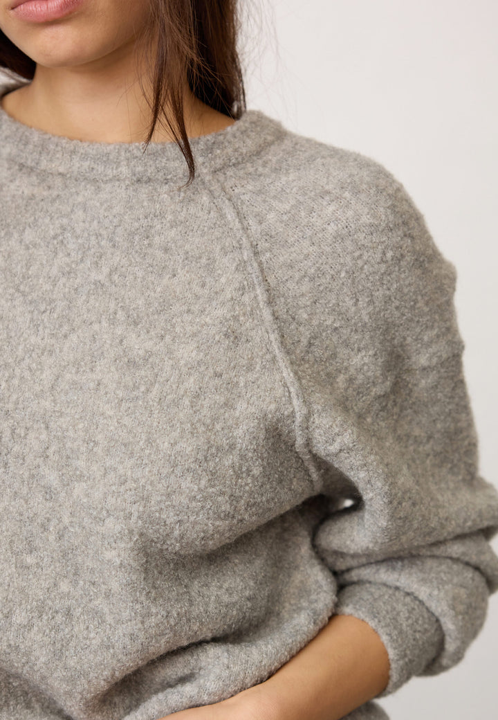 Co´Couture - Kailacc Ls Knit 500226 - 65006 - Grey Melange