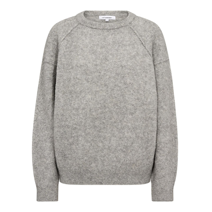 Co´Couture - Kailacc Ls Knit 500226 - 65006 - Grey Melange