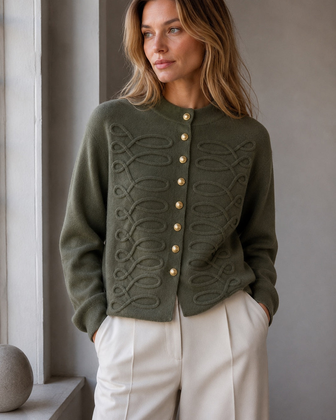 A-Bee - Honora Cardigan - Khaki