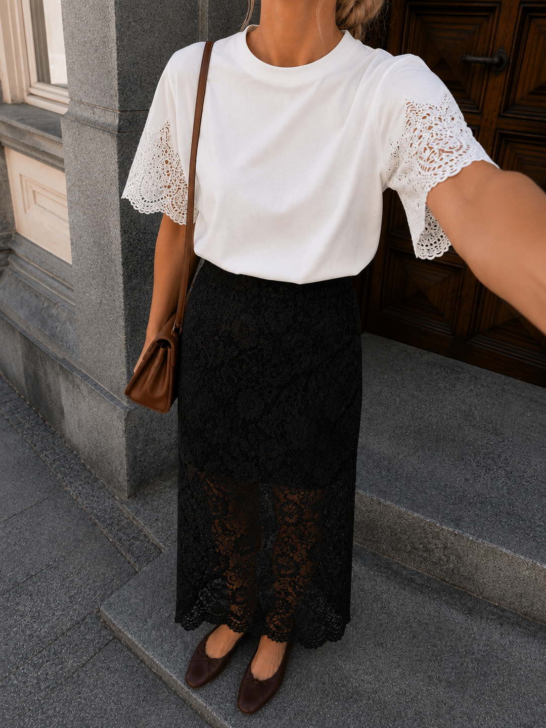 Dear Molly -  Lace Skirt  Ch171734b  - Black