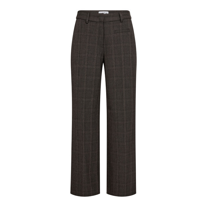 Haute L'Amitié - Check Fit Plain Pant HL10845 - Mocca