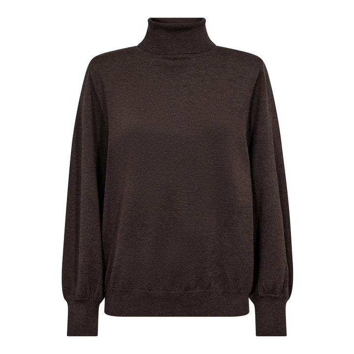 Co´Couture - Corycc Padded Roll-Neck Knit 500213 - 20003 - Dark Brown