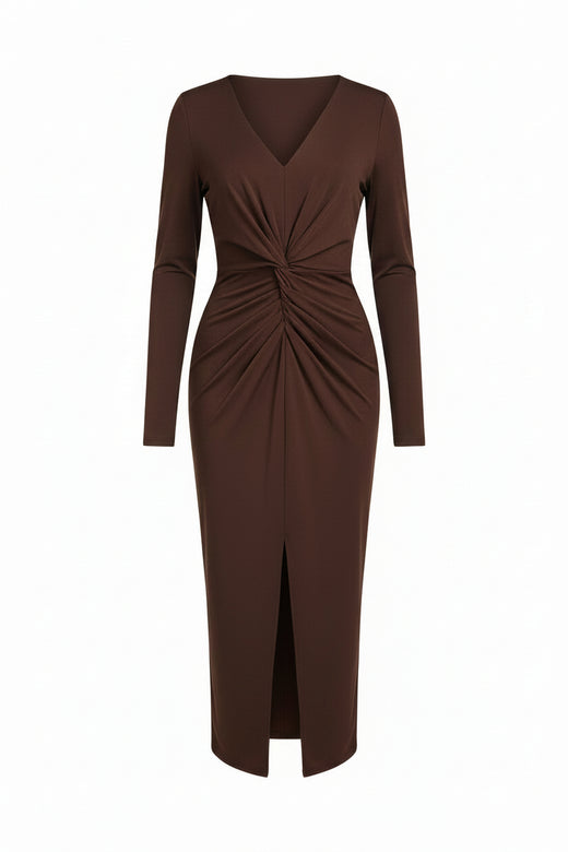 A-bee - Avelinedress - Dark Brown Kjoler 