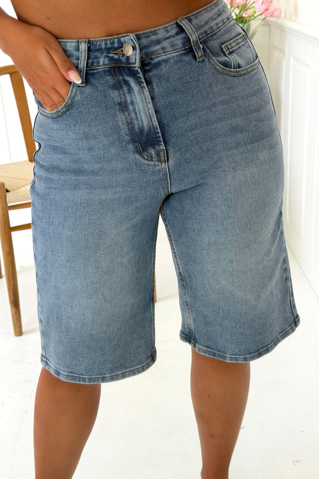 A-Bee - Bruna Short - Light Blue Shorts 