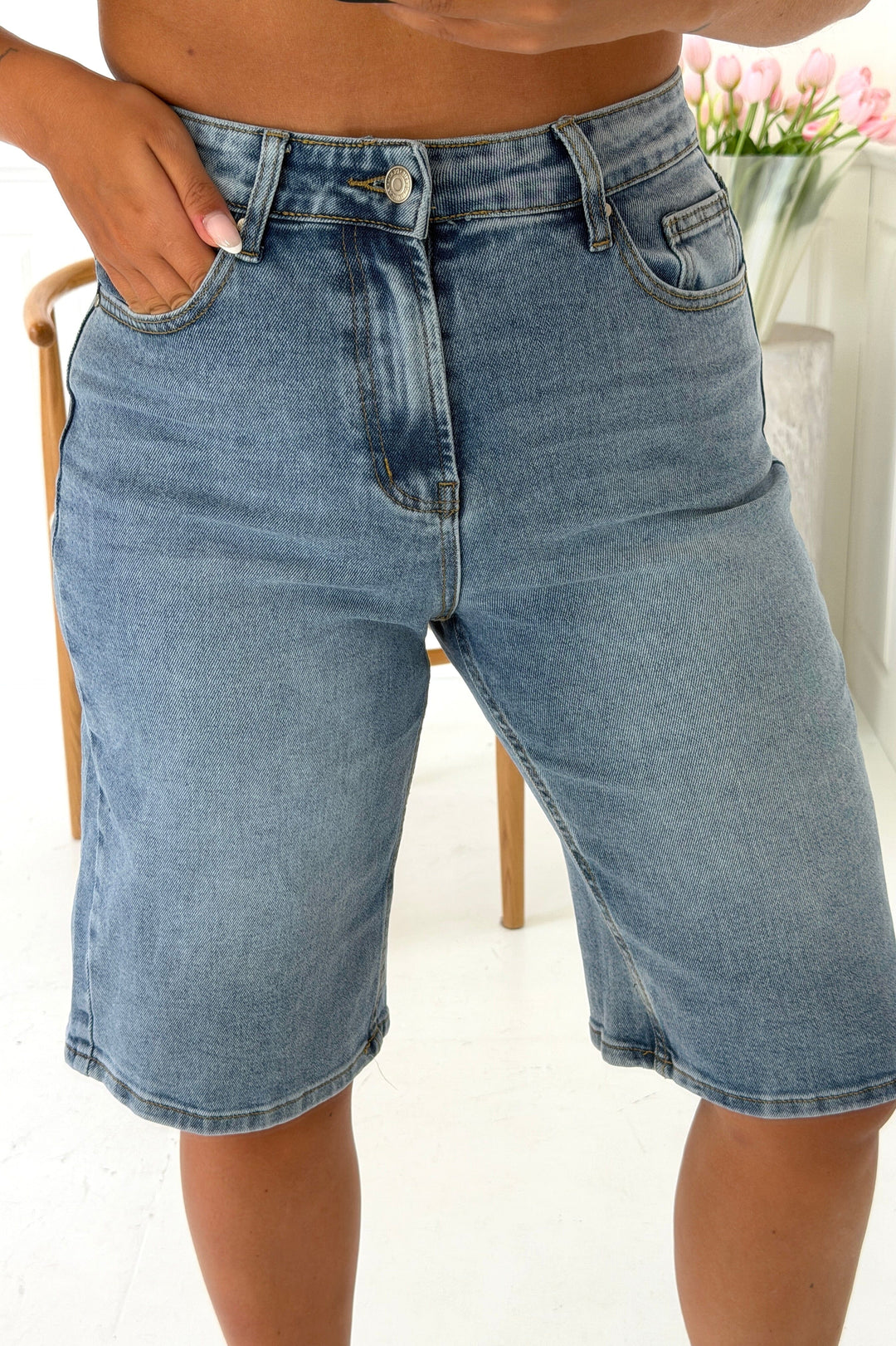 A-Bee - Bruna Short - Light Blue Shorts 