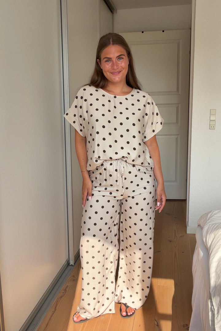 A-Bee - Delara Blouse - Beige Bluser 