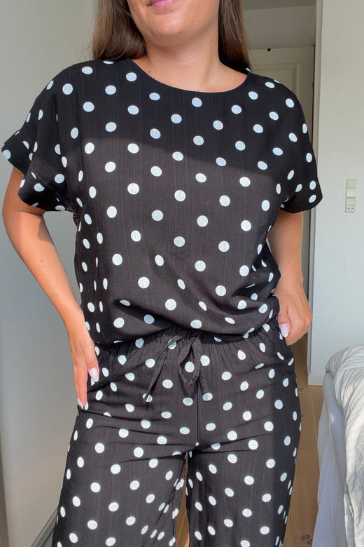 A-Bee - Delara Blouse - Black Bluser 