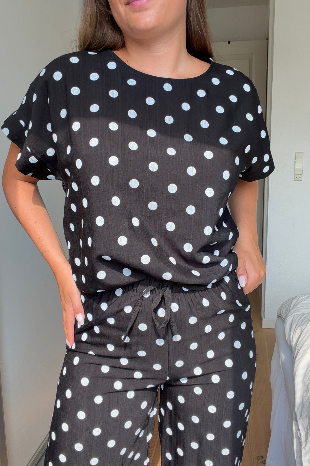 A-Bee - Delara Blouse - Black Bluser 