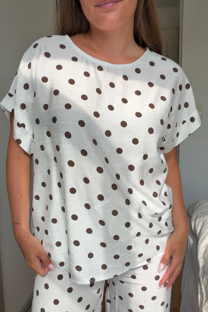 A-Bee - Delara Blouse - White Bluser 