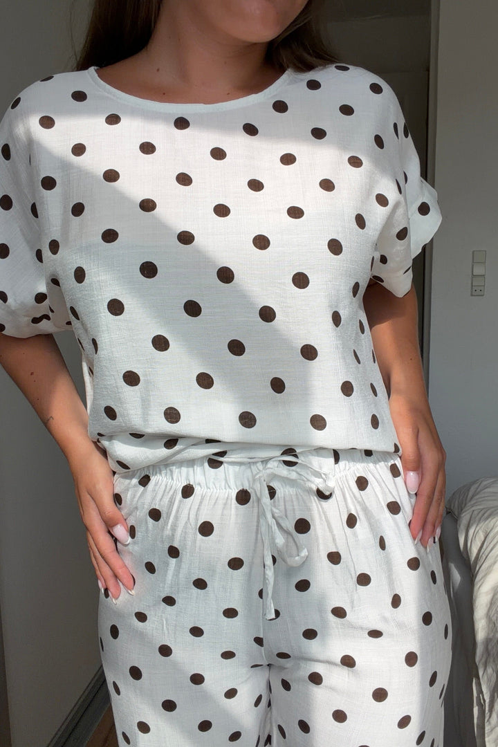 A-Bee - Delara Pants - White Bukser 