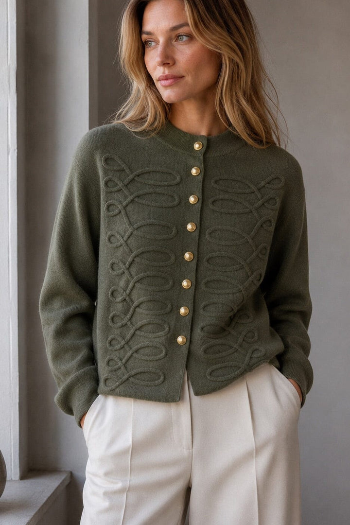 A-Bee - Honora Cardigan - Khaki Cardigans 