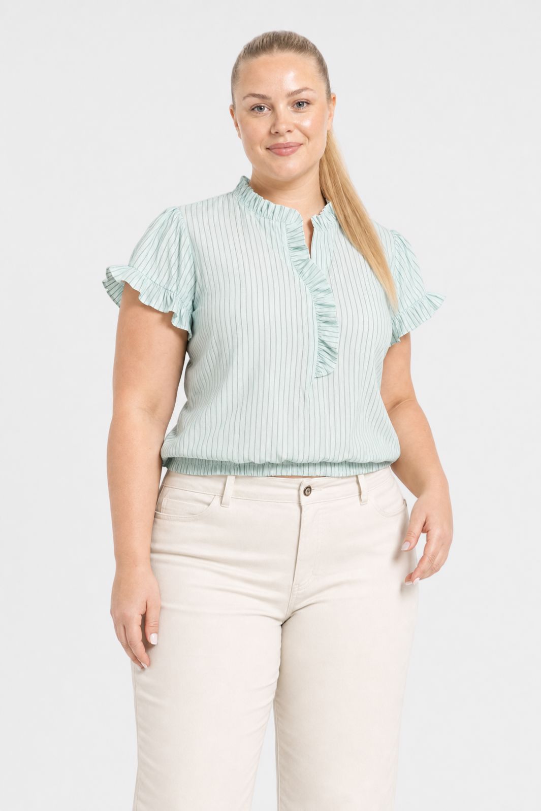 A-Bee - Sabella Bluse - Lysegrøn - M/L