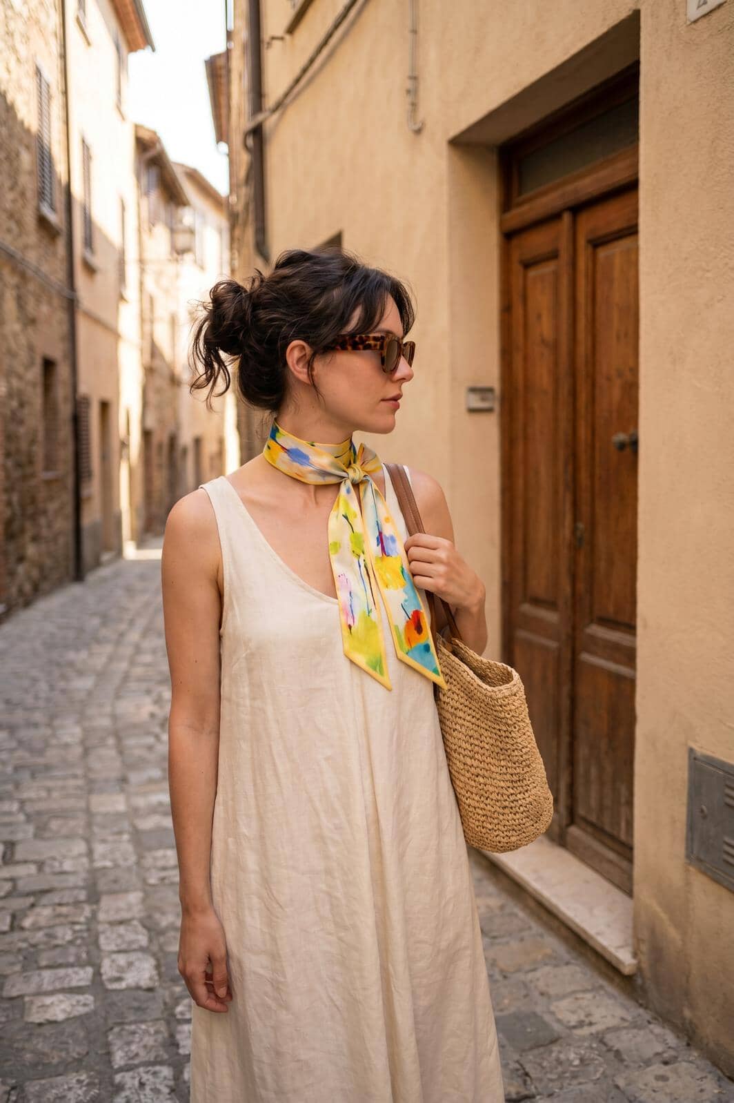 A-bee - Tania Scarf - Yellow Tørklæder 