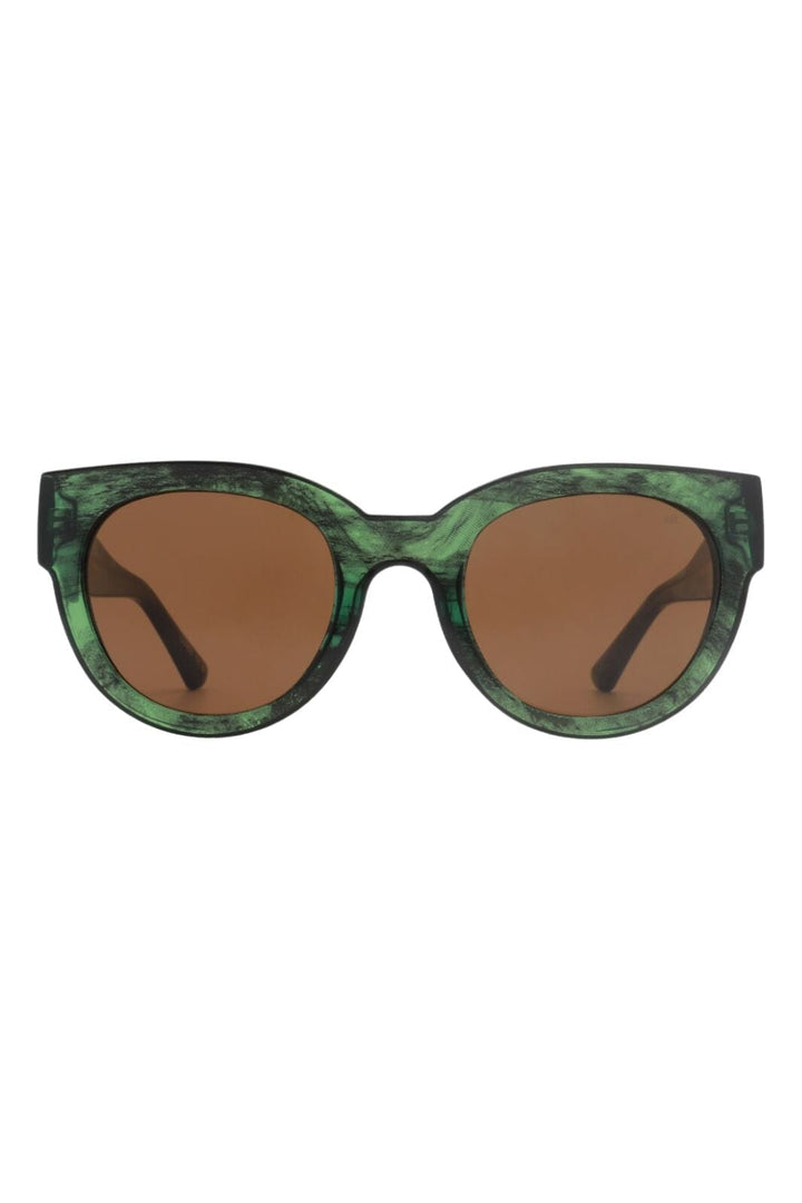 A. Kjærbede - Lilly KL2215 - Green Marble Transparent Solbriller 