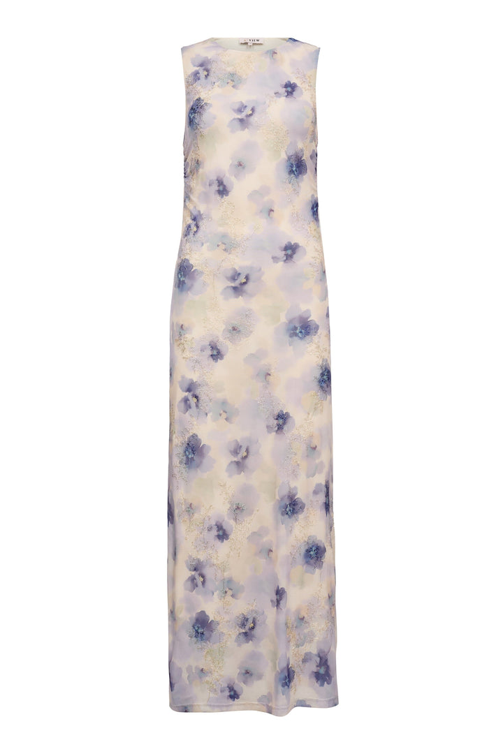 A-View - Belena Dress AV8051 - 129 - Purple/Yellow Kjoler 
