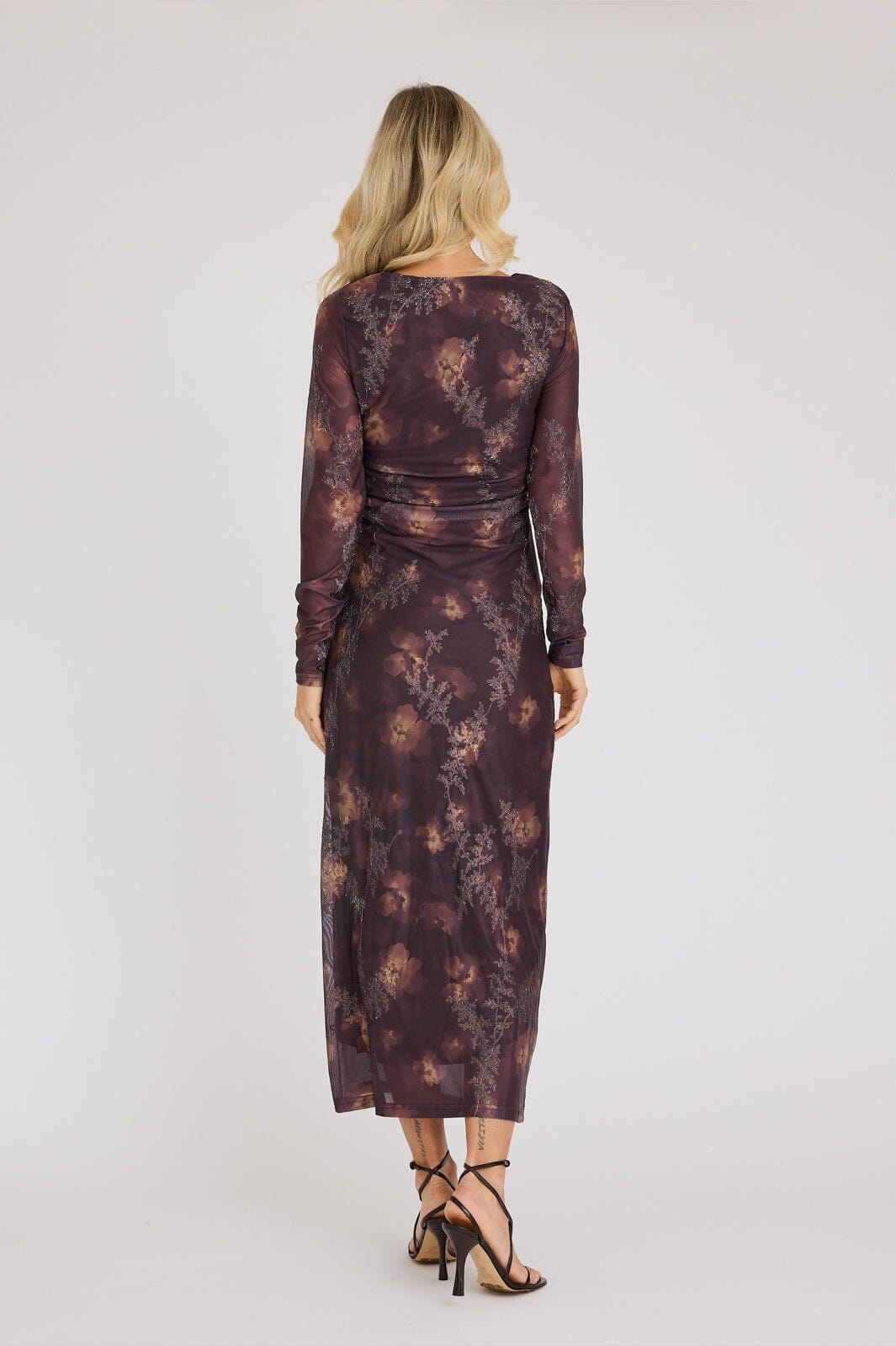 A-View - Belena L/S Dress AV8243 - 156 - Brown/Sand