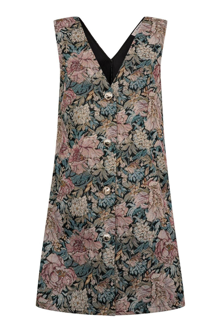A-View - Brocade Dress AV9407 - 311 - Sand/Black Kjoler 