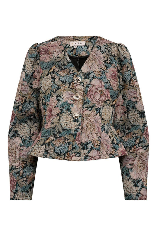 A-View - Brocade Jacket AV9406 - 311 - Sand/Black Jakker 