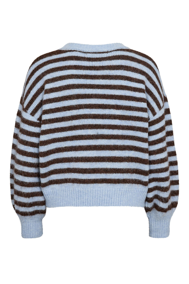 A-View - Else Knit Pullover AV6035 - 150 - Brown/Blue Strikbluser 