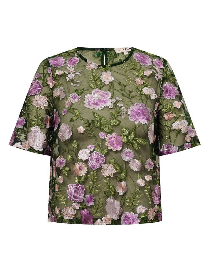 A-View - Fuschia Blouse AV4881 - 858 - Dark Green Bluser 