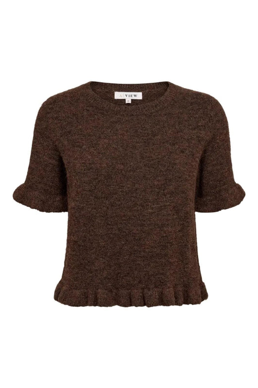 A-View - Landy Knit Blouse AV8227 - 194 - Dark Brown Bluser 