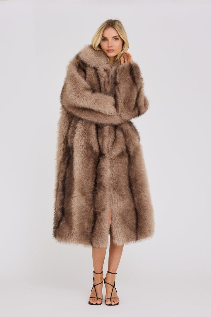 A-View - Mink Coat AV8212 - 080 - Taupe