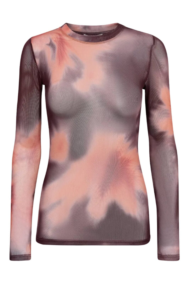 A-View - Silke Blouse AV8045 - 883 - Bordeaux/Orange Bluser 