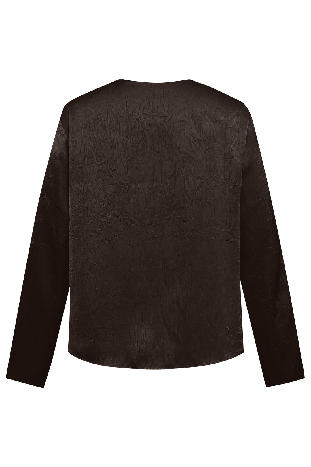 A-View - Sinda Drape Blouse AV8253 - 194 - Dark Brown Bluser 
