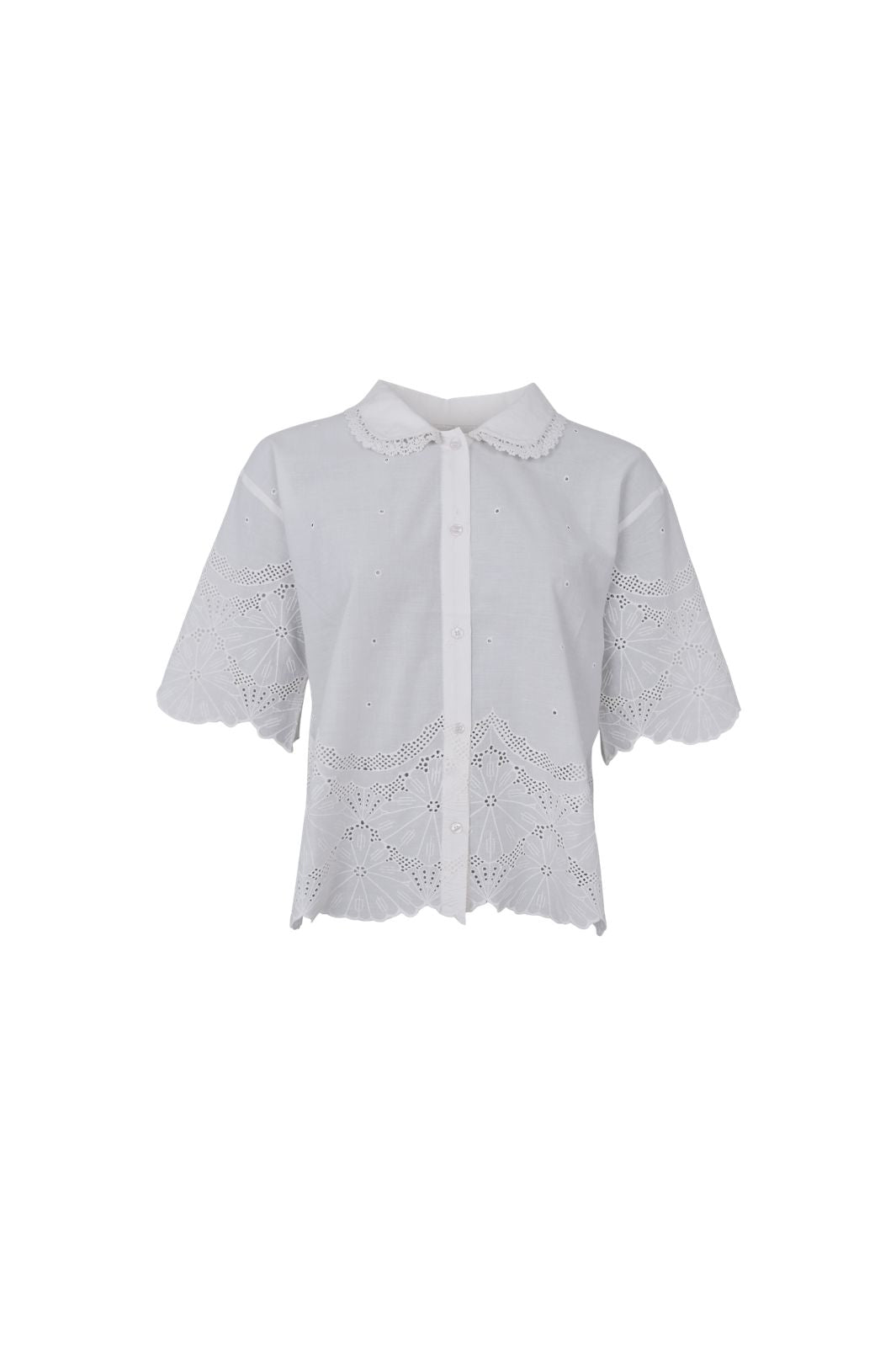 Black Colour - Bcagneta Lace Blouse 41135 - Off White