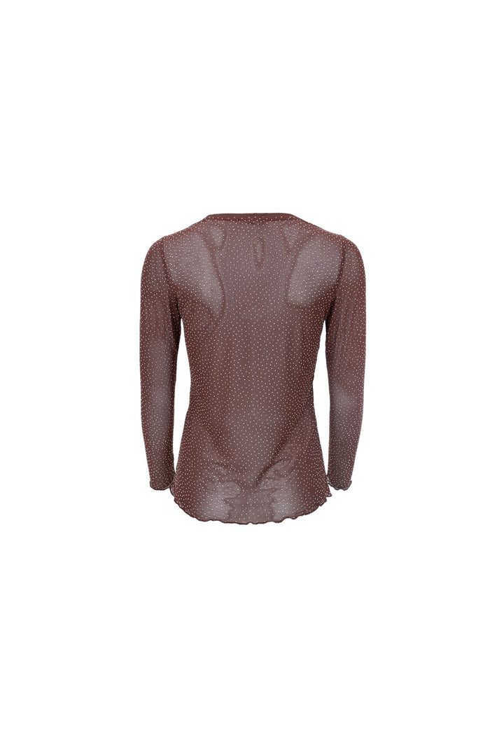 Black Colour - Bcalexis Blouse W/Stones 40746 - Shirts,Mesh & Basic Blouses - Hunter Green