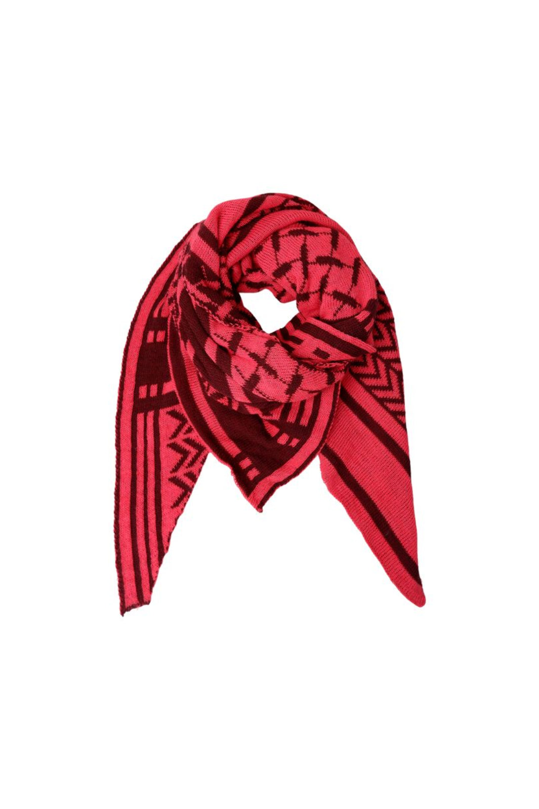 Black Colour - Bcbex Triangle Scarf 208279 - Berry