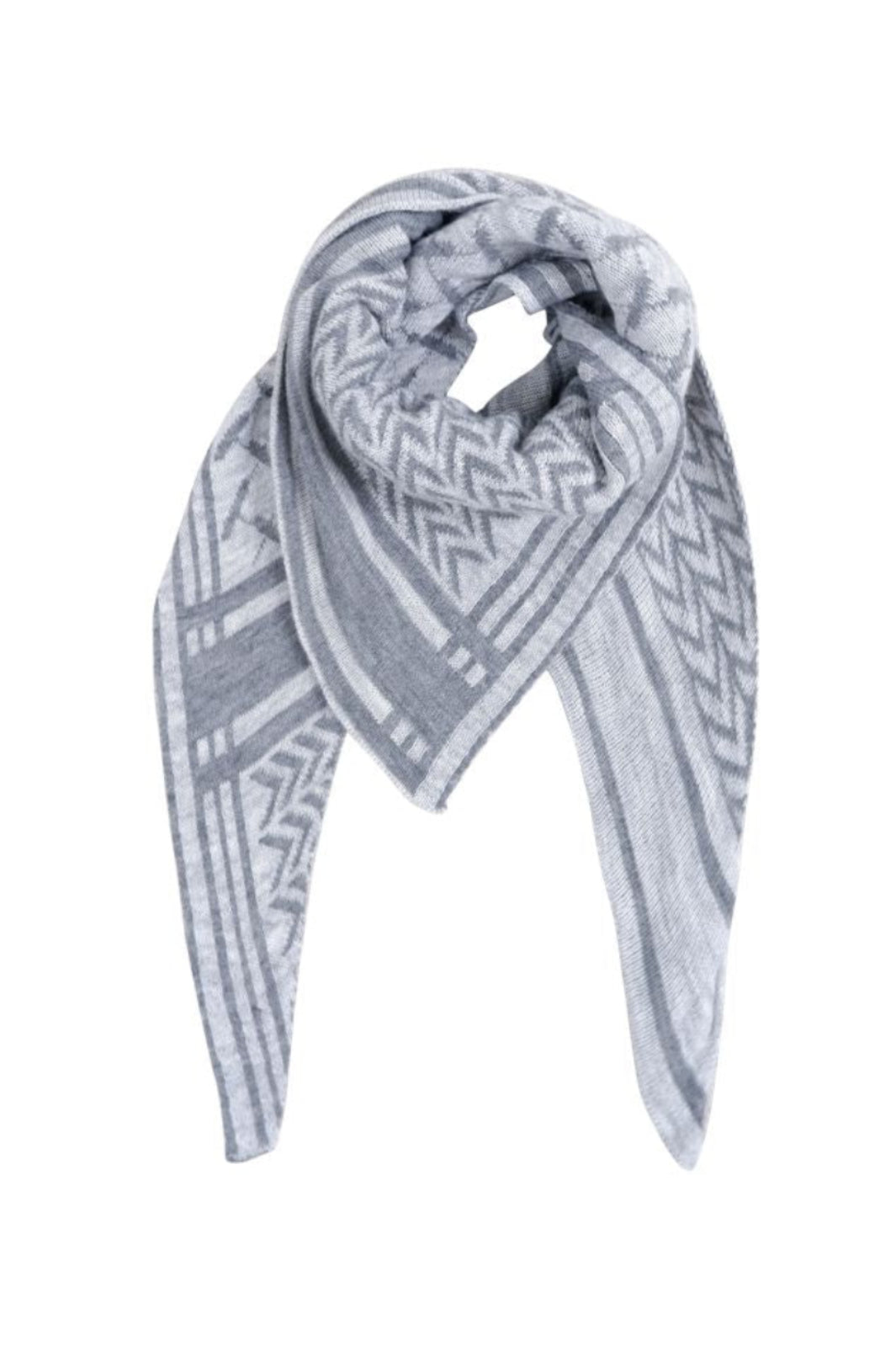 Black Colour - Bcbex Triangle Scarf 208279 - Lt. Grey