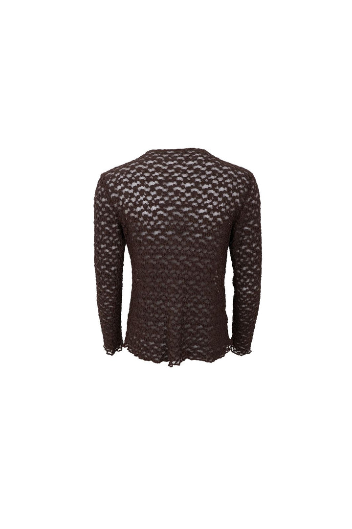 Black Colour - Bcblair Ls Lace Blouse 41049 - Shirts - Coffee
