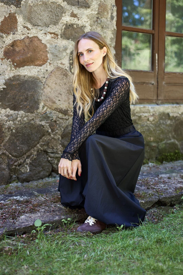 Black Colour - Bccecily Lace Blouse 41288 - Shirts - Coffee