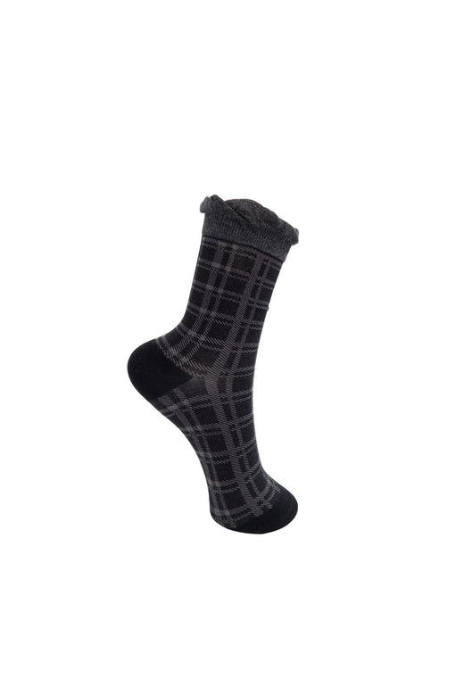 Black Colour - Bccheckie Sock 8562 - Black