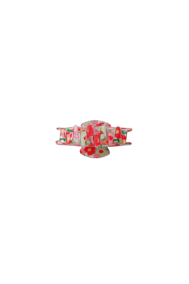Black Colour - Bcdakota Flower Hair Claw 6038 - Red Multi