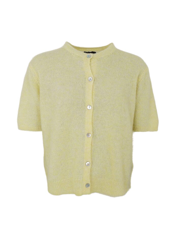 Black Colour - Bcdell Ss Cardigan 1253 - Lt. Yellow Cardigans 