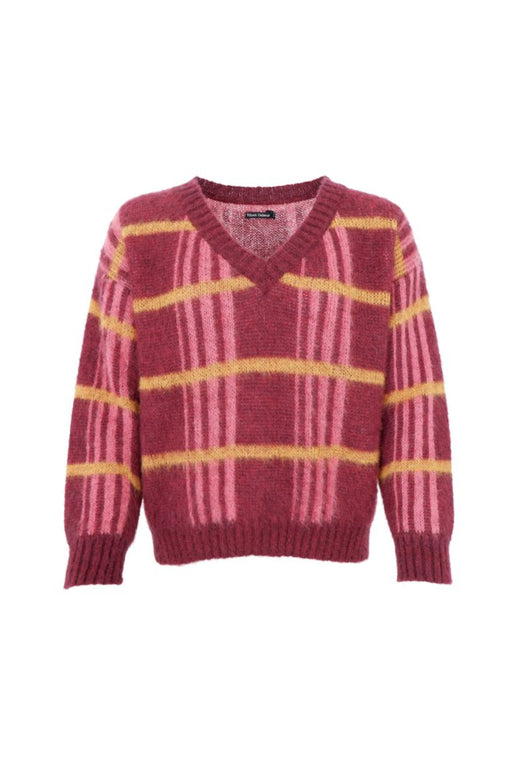 Black Colour - Bcerna V-Neck Jumper 1262 - Burgundy