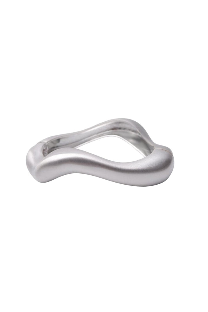 Black Colour - Bcflow Matt Bangle 4524 - Matt Silver Coloured Armbånd 