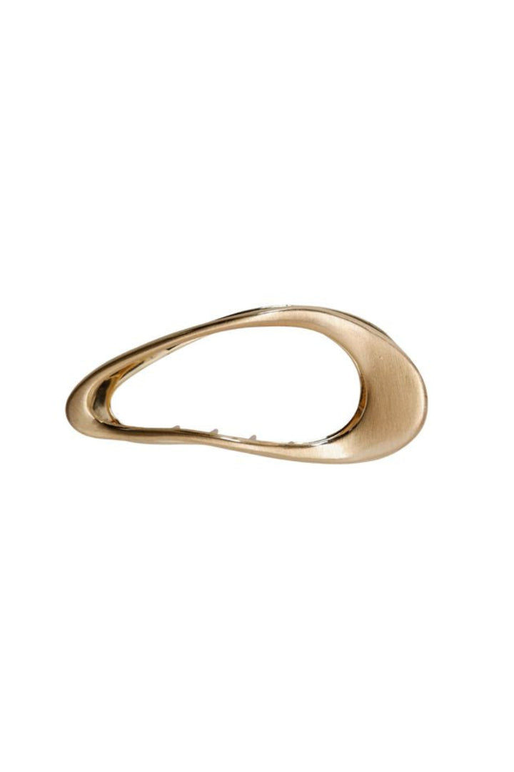 Black Colour - Bcflow Matt Hair Claw 6029 - Matt Gold Coloured