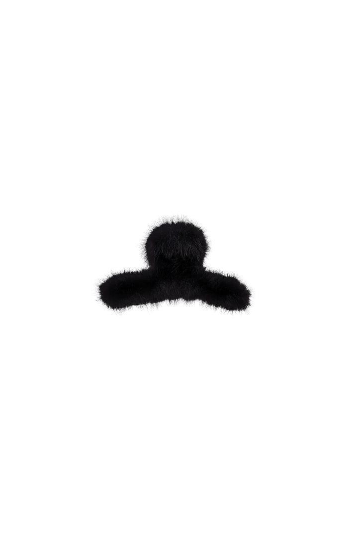 Black Colour - Bcfurry Hair Claw 6078 - Black