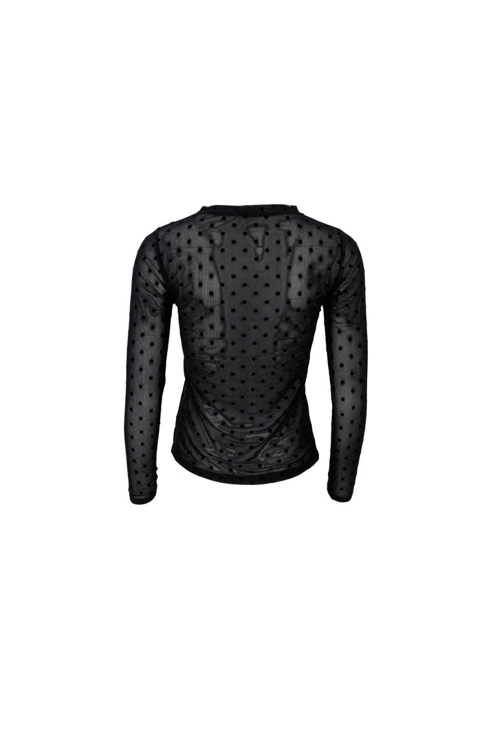 Black Colour - Bcjennie Dotted Mesh Blouse 40611 - Shirts - Espresso