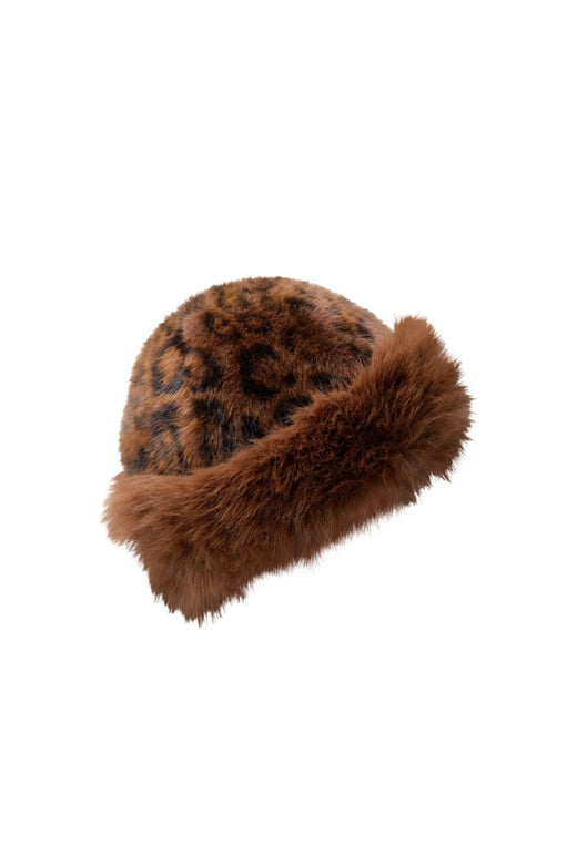Black Colour - Bckajsa Fluffy Hat 8049 - Coffee Leo
