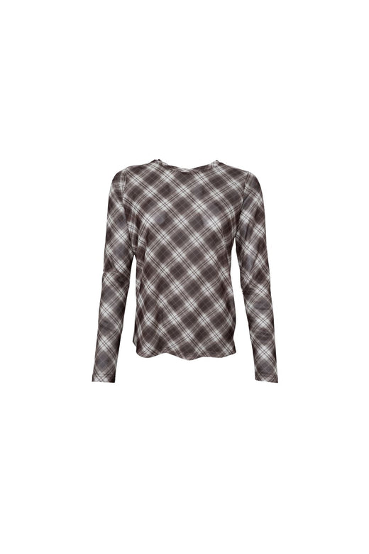 Black Colour - Bckamma Mesh Blouse 42000 - Shirts,Mesh & Basic Blouses - Brown Tartan