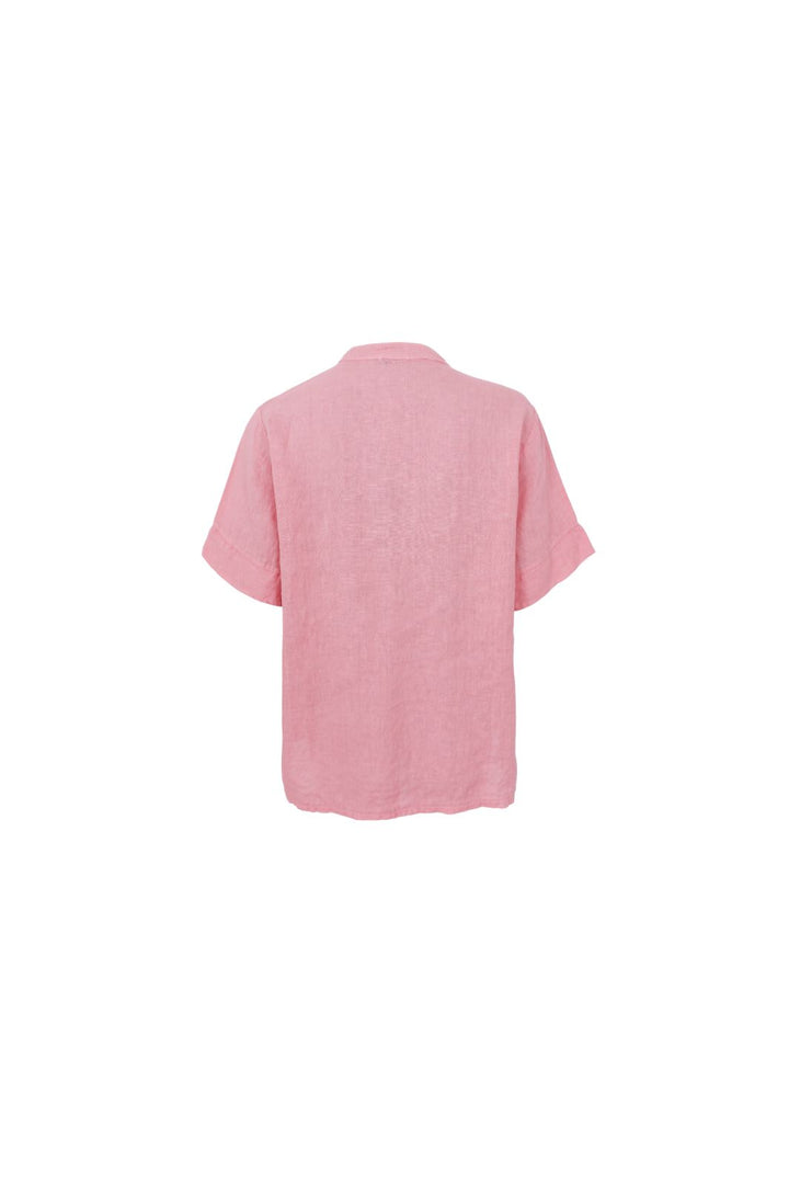 Black Colour - Bcmelina Ss Linen Blouse 40842 - Candy Rose