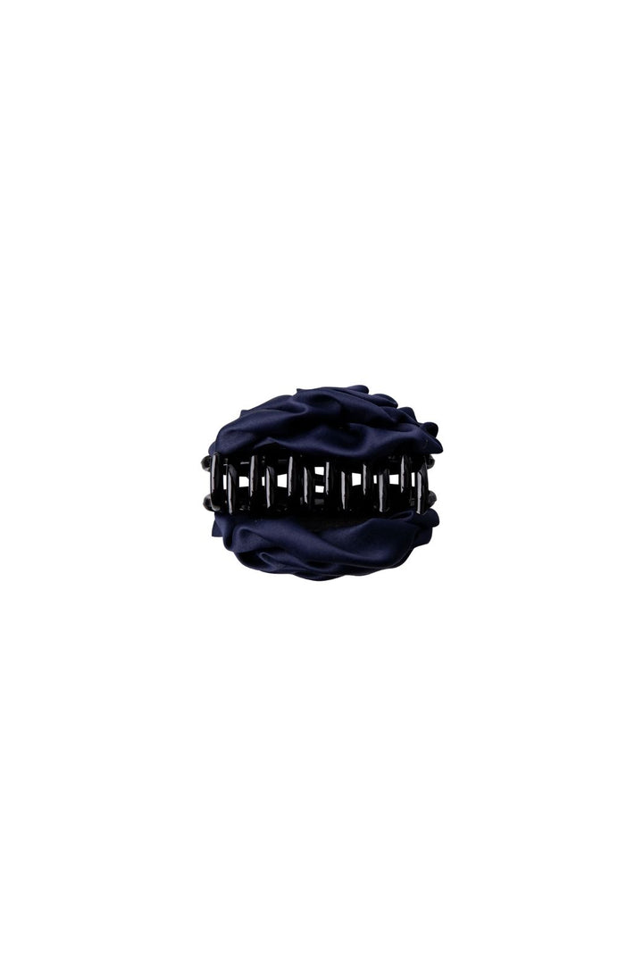 Black Colour - Bcsimona Flower Satin Hair Claw 6075 - Navy