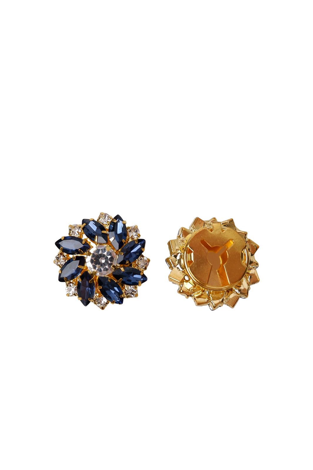 Black Colour - Bcsiva Button Covers, 2 Pcs. Set 4478 - Navy