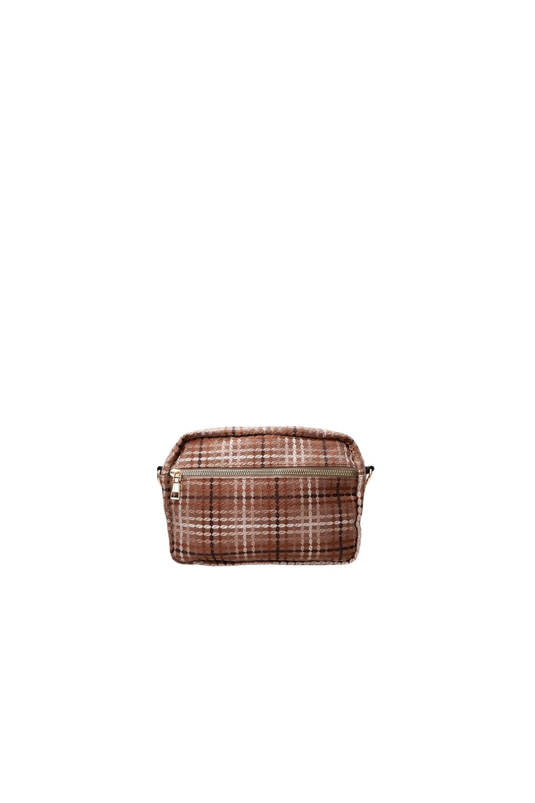 Black Colour - Bcvanda Check Crossover Bag 9386 - Espresso